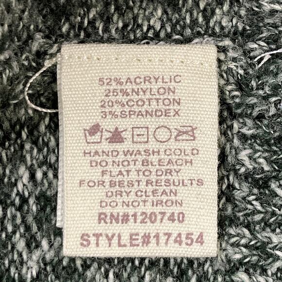 Mystree Button Front Cardigan S S New Heather Green Relaxed Fit Sweater - Picture 9 of 10